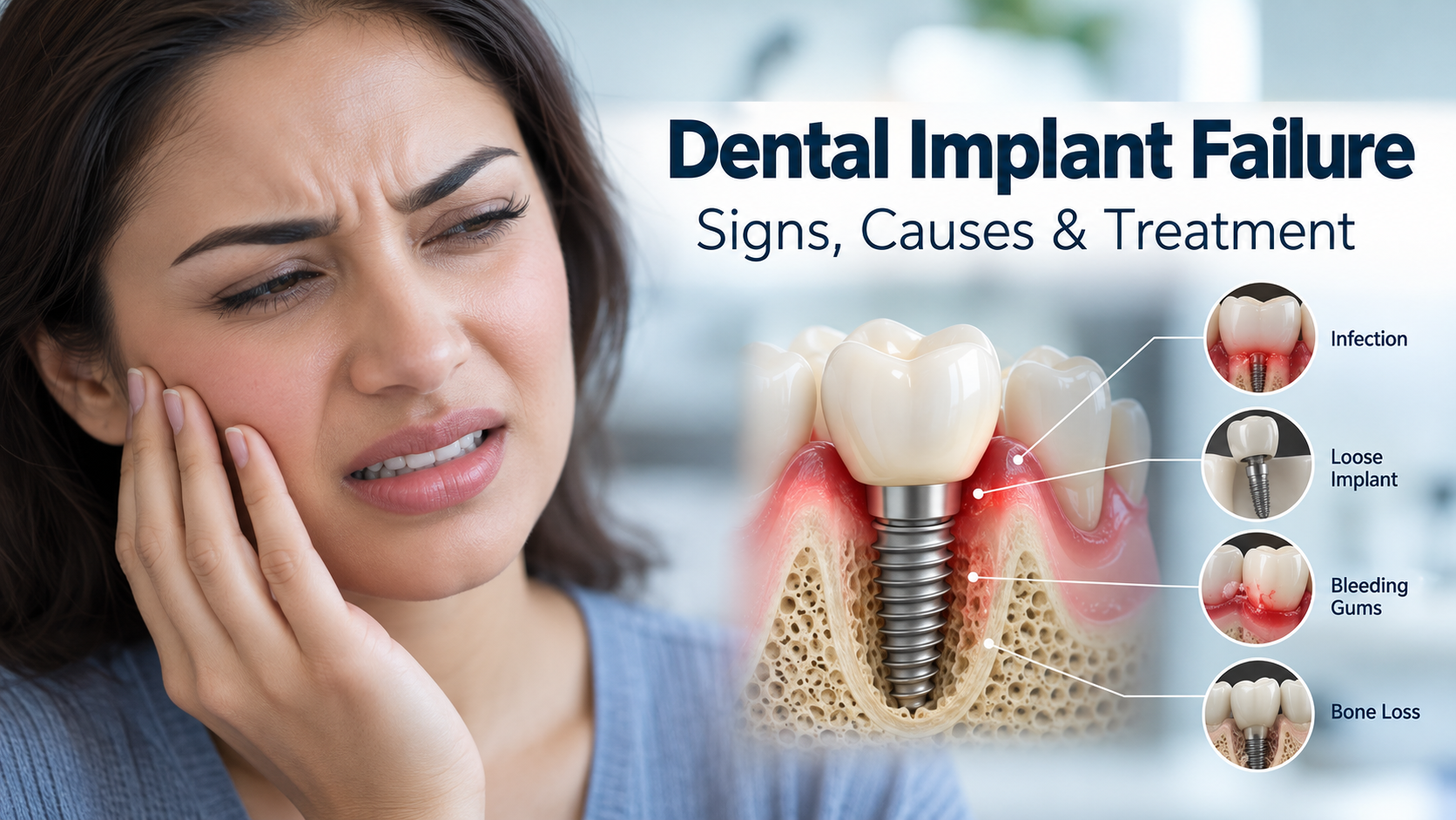 Dental Implant Failure: Signs, Causes & Treatment